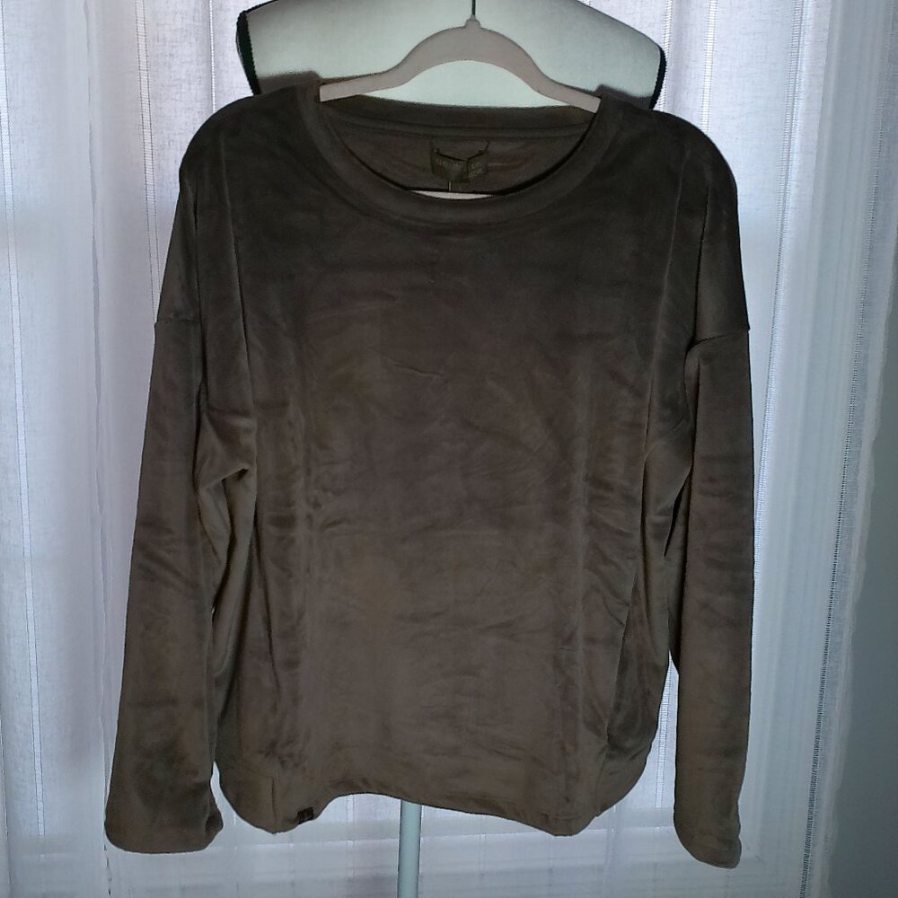 BAREFOOT DREAMS NWT LuxeChic Pullover Cropped Super Soft Brown NWT L
